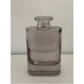 12cm - Smoke Grey Glass Bottle - Hip Flask Shape