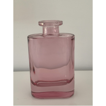 12cm - Pink Glass Bottle - Hip Flask Shape