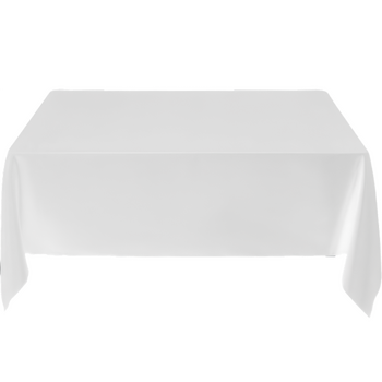 228x335cm Polyester Tablecloth - White Trestle 