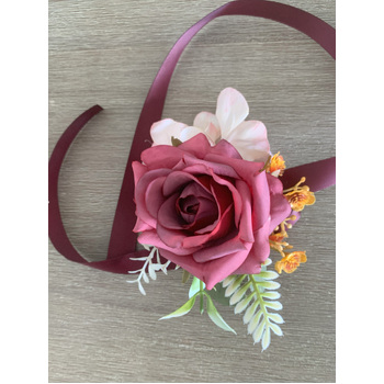 thumb_Corsage -  Rose - Burgundy/Eggplant