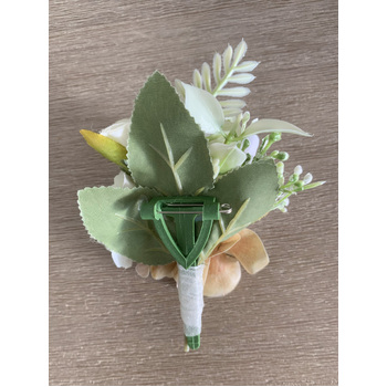 thumb_Buttonhole Roses & Hydrangea - White