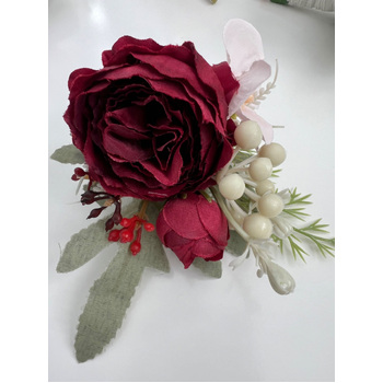 thumb_Buttonhole Peony Rose - Burgundy