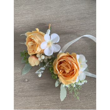 thumb_Buttonhole Peony Rose - Yellow/Orange