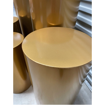 thumb_Factory Seconds - Set of 5 - Gold Round Plinths Wedding Pedestal