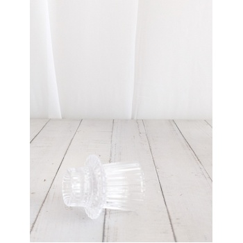 thumb_Clear - Ribbed Glass Taper/Dinner Candle Holder - Style 3