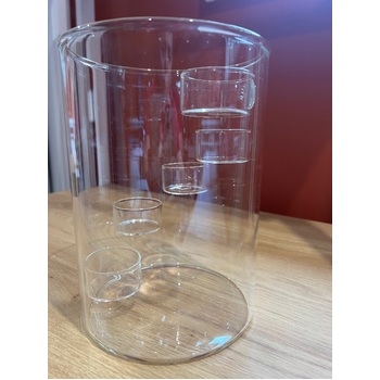 thumb_35cm Glass Cylinder Vase with 10 Tealight Candle Holders