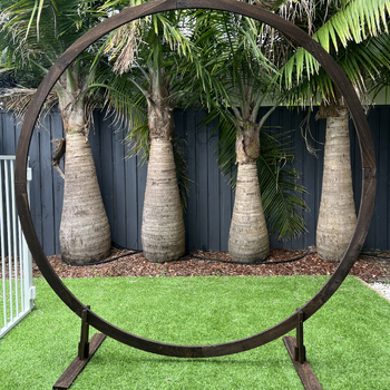 thumb_2.5 m Circle Timber Wedding Arch (Round Wooden)