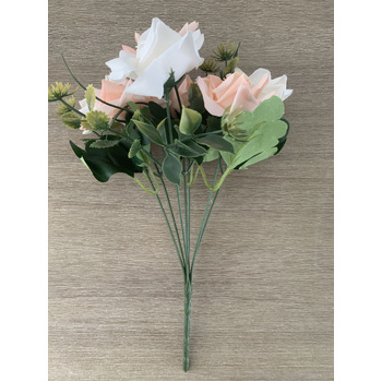 thumb_7 Head Rose Filler Bunch - Pink/White