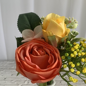 thumb_Orange Rose and Peony Small Bouquet or Floral Arrangement