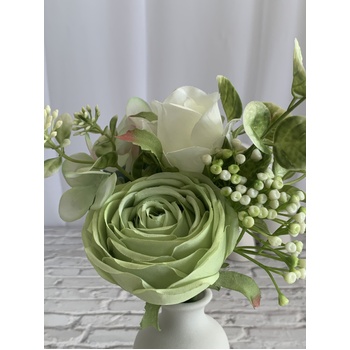 thumb_Soft Green Rose and Peony Small Bouquet or Floral Arrangement