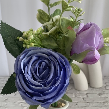 thumb_Blue Rose and Peony Small Bouquet or Floral Arrangement