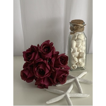 thumb_Deep Burgundy 7 Head Rose Bouquet