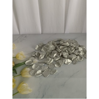 thumb_200 Silver Silky Rose Petals in organza pouch