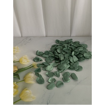 thumb_200 Green Silky Rose Petals in organza pouch