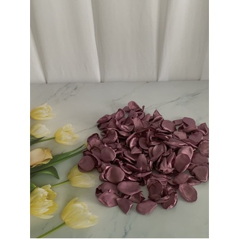 thumb_200 Deep Mauve Silky Rose Petals in organza pouch