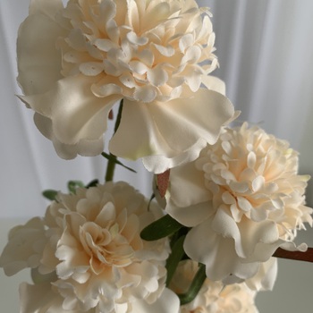 thumb_70cm Ruffled Carnation-Style Blooms - Cream