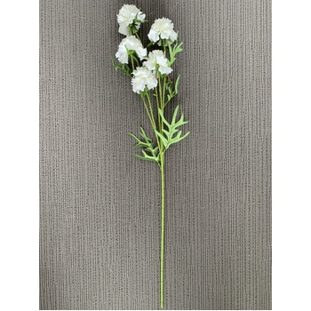 thumb_70cm Ruffled Carnation-Style Blooms - White