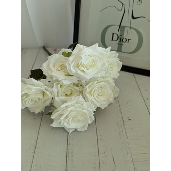 thumb_47cm - White/Cream 9 Head Rose Bush