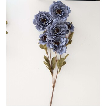 thumb_6 Head Peony 80cm Floral Stem - Dusty Blue