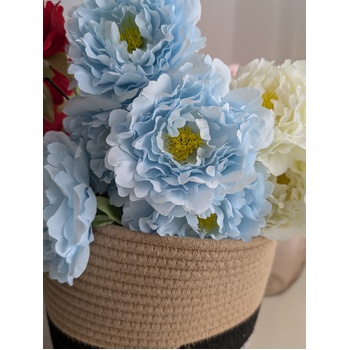 thumb_45cm Artificial Blue Peony Bouquet | 5 Large 10cm Flowers