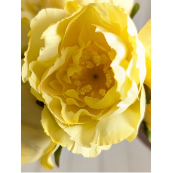 thumb_6 Head Small Artificial Yellow Peony Bouquet | 6 x 5.5cm Flowers