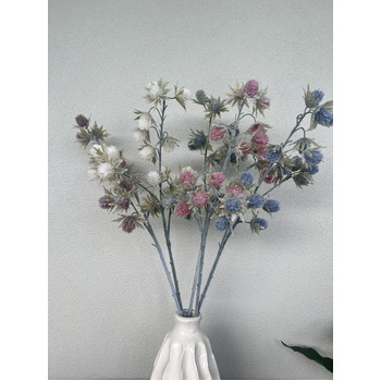 thumb_75cm Artificial Sea Holly Stem - White Flowers