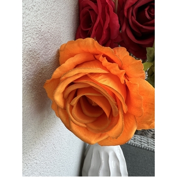 thumb_66cm Orange Artificial Rose Stem with Large Bloom and Bud