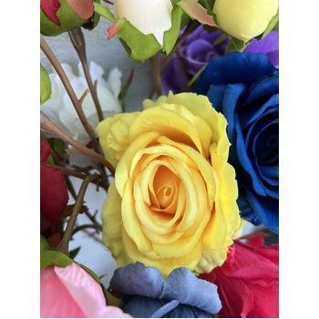 thumb_66cm Yellow Artificial Rose Stem with Large Bloom and Bud