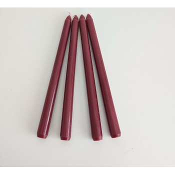 thumb_4pcs - 25cm Burgundy Wax (Taper) Dinner Candle Romantic Candlestick