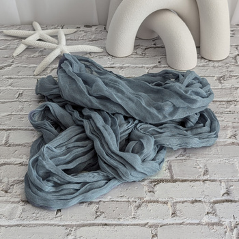 thumb_Cheesecloth Linen Chair Sash - Dusty Blue