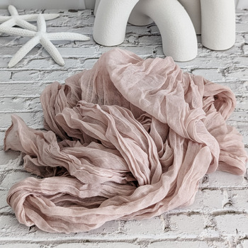 thumb_Cheesecloth Linen Chair Sash - Mauve Pink