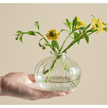 thumb_Clear Glass Round Bud Vase - 10cm x 8cm