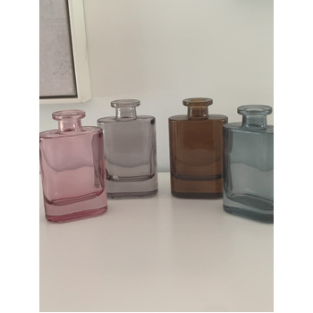 thumb_12cm - Pink Glass Bottle - Hip Flask Shape