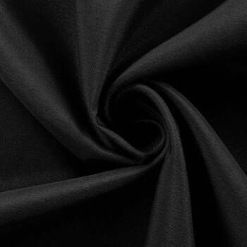 thumb_5Ft (1.5m)  3 Sided Fitted Polyester  Tablecloths - Black