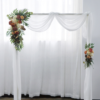 thumb_2pc Set - Artificial Wedding Arch Swag Set - Natural, Rust, Autumn Shades