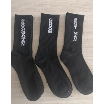 thumb_Black Printed Socks - Best man