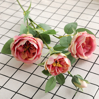 thumb_88cm - 4 Head Rose  Stem - Fushia 2 tone