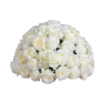 thumb_50cm Floral Rose Ball Arrangement - White/Cream