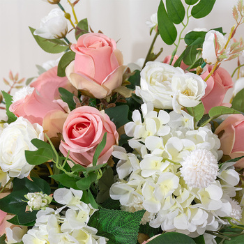 thumb_40cm Floral Rose/Native Eucalyptus Ball Arrangement White/Ivory