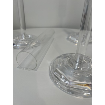 thumb_3 pcs Set of Candelabra - Clear with Glass Windlight