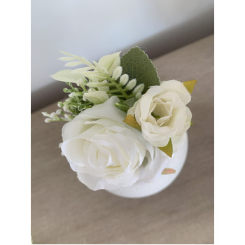 thumb_Buttonhole Roses & Hydrangea - White