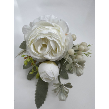 thumb_Buttonhole Peony Rose - White