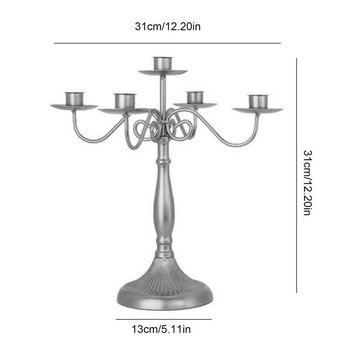 thumb_5 Arm 30cm Silver Candelabra