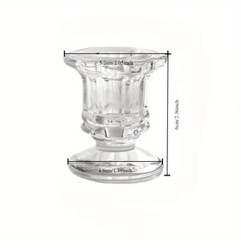 thumb_6 pc set - Glass Taper/Dinner Candle Holder