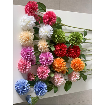 thumb_75cm - 3 Head Dahlia Flower Stem - Blue