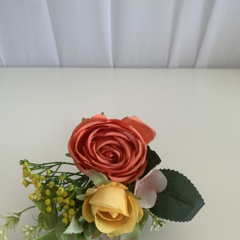 thumb_Orange Rose and Peony Small Bouquet or Floral Arrangement