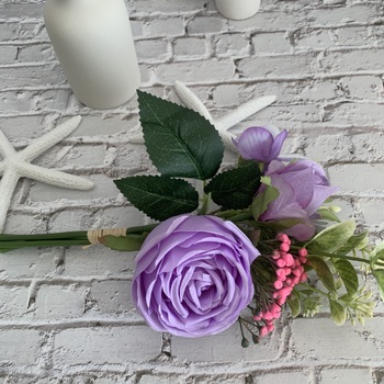 thumb_Light Purple Rose and Peony Small Bouquet or Floral Arrangement