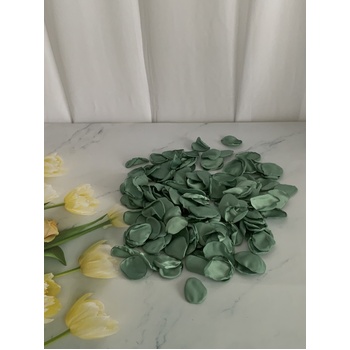 thumb_200 Green Silky Rose Petals in organza pouch