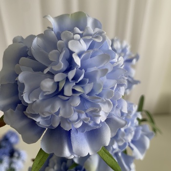 thumb_70cm Ruffled Carnation-Style Blooms - Light Blue