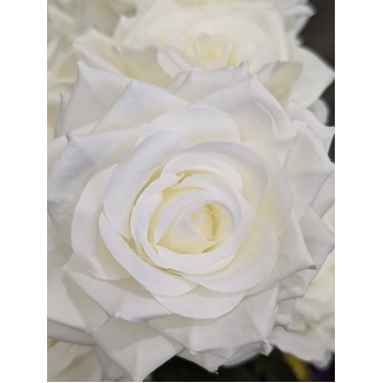 thumb_47cm - White/Cream 9 Head Rose Bush